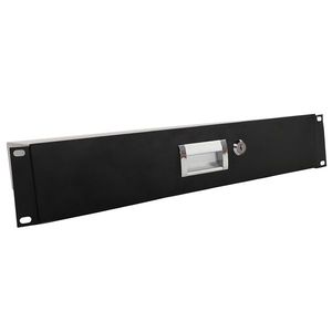 19\" 2U Black Steel Plate DJ Drawer Equipment Cabinet Organizer with Keys - Product Image 4