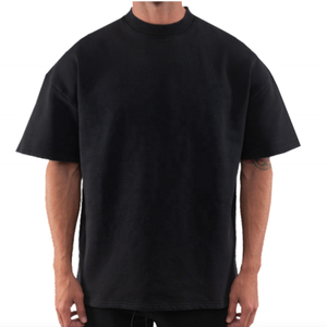 卸売 ユニセックス ヘビーコットン オーバーサイズ Tシャツ メンズ カジュアル ニット メンズ 無地 ヴィンテージ Tシャツ 卸売 サマー ストリートウェア - Product Image 1