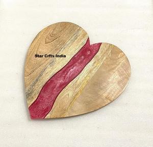 Planche à découper de luxe en bois d'acacia et résine, grande taille, écologique, design moderne, vente en gros - Product Image 1