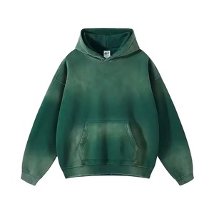 Sweat-shirt à capuche unisexe surdimensionné, couleur unie, coton French Terry, décontracté, coupe classique, manches régulières, design avec poche - Product Image 4