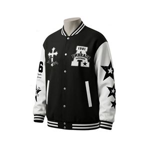 Blouson universitaire personnalisé haut de gamme, écologique et chauffant, style rébellions d'hiver, avec broderie complète, streetwear, pour homme - Product Image 2