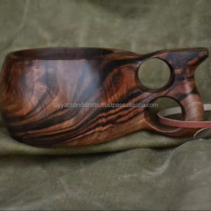 Taza con mango de madera Logotipo personalizado Taza de cerveza Leche Desayuno Café Taza de té Tazas DE MADERA DE LA India - Product Image 1