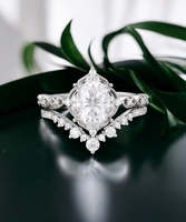 Ensemble de Bague de Fiançailles en Diamant de Laboratoire Taille Ovale, Style Vintage Halo, avec Alliance Courbe en Diamant, Certifié IGI, en Or