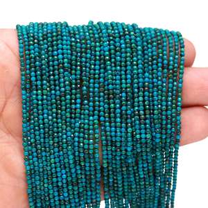 Cuentas de Crisocola Multicolor de 2mm-2.5mm, Microfacetadas, en Forma de Rondelle, Cuentas de Crisocola Natural Semipreciosa, Hilo de 13 Pulgadas - Product Image 1