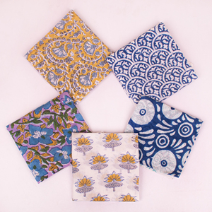 Multi-colour Handmade Block Printed Cotton Bandana Eco-Friendly <b>Tie</b> <b>Back</b> Head Wrap Stylish Unisex Square Scarf Organic Neck - Product Image 3