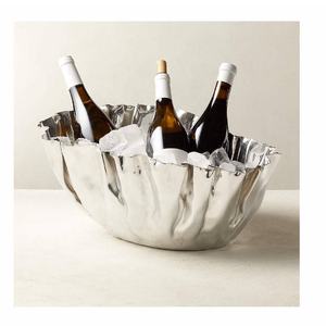 Nouveauté Refroidisseur à vin en métal martelé avec poignées Seau à champagne Outils de bar en métal d'Inde Refroidisseur à glace en aluminium - Product Image 4
