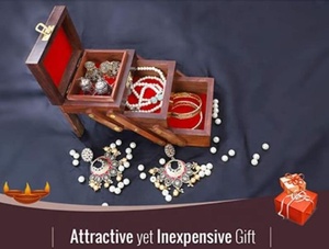 Artisanat traditionnel Sheesham bois boîte bracelet boîte pour femmes extensible boîte à bijoux cadeau pour mère cadeau de mariage indien - Product Image 4