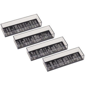 Boîte de rangement transparente en anglais Organisateur de papier et de médias polyvalent - Product Image 1