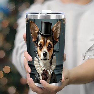 20oz Stainless Steel Tumbler Vacuum Insulated <b>Hot</b> Cold Dual Use Portable Travel Mug - Product Image 3