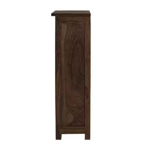 Mini armoire en teck artisanal pour chambre à coucher, salon et rangement de livres avec 4 étagères, ensemble de meubles de bureau à domicile - Product Image 5