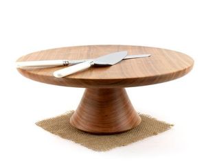 Soporte de pastel de madera rústico ecológico con base redonda para mesa de postres de boda y decoración de fiestas. - Product Image 3
