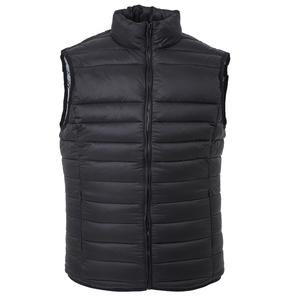Chaleco acolchado de invierno personalizado para hombre con capucha extraíble, sin mangas, informal, cálido, con cremallera y cuello alto. - Product Image 3