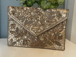 Handmade Embroidered <b>Seed</b> jewelry bag -Lightweight Customizable Shape with jewelry bag Custom Logo Option for Women - Product Image 1