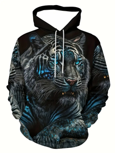 Sudadera con Capucha con Estampado de Tigre en 3D, Sudadera Urbana con Estampado Animal, Sudadera con Logotipo Personalizado, Sudadera Unisex de Moda al por Mayor - Product Image 4