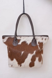 Bolso Tote Ligero de Cuero de Vaca con Pelo, de Cuero Genuino, Estilo Vintage, Gran Capacidad, Portátil - Product Image 6