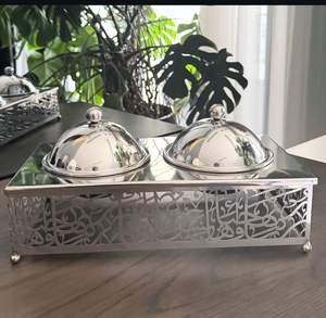 Plateaux de service en acier pour aliments et chocolats, vaisselle la plus vendue, ustensiles de cuisine pour la maison, plateaux d'Inde - Product Image 2