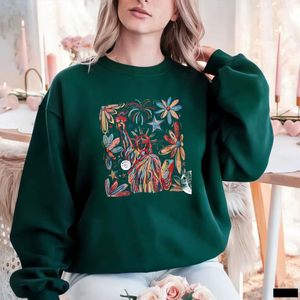 Sudaderas con Capucha para Mujer 2026, Diseño Profesional Retro de la Estatua de la Libertad, Bandera Digital de Estados Unidos, Diseño de Chica con la Bandera de Estados Unidos para Otoño e Invierno - Product Image 4