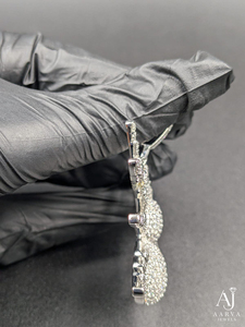 Colgante de Moissanita con Diseño de Araña Estilo Hiphop, Chapado en Oro Rosa y Tono Plateado, con Incrustaciones de Diamantes de Imitación en Forma de Cubo de Hielo, Regalo de Joyería - Product Image 4
