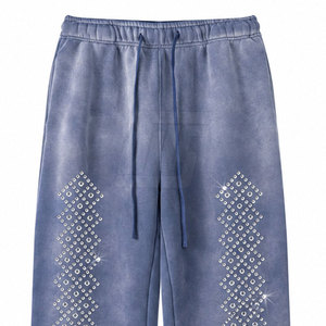 Pantalons de soirée pour hommes avec détails en strass, coupe ajustée et style contemporain - Product Image 5