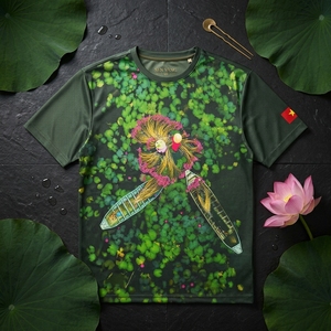 เสื้อยืดท่องเที่ยวเวียดนามแบบกำหนดเอง เสื้อผ้าฝ้ายพิมพ์ลาย ผู้ผลิตเสื้อผ้ากีฬาคุณภาพพรีเมียม เสื้อวิ่งแห้งเร็ว ชุดกีฬา - Product Image 1