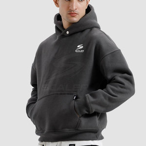 Sudadera con Capucha Extra Grande de Felpa 100% Algodón Premium, de Alta Calidad, Corte Holgado, Informal, Cálida y Elegante para Hombre - Product Image 2