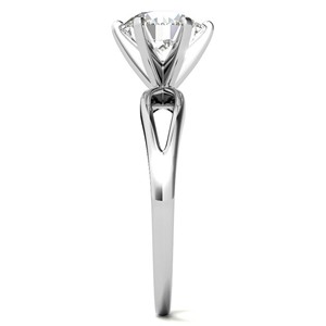 Custom Moissanite <b>Ring</b> 925 Sterling <b>Silver</b> Round Brilliant Cut Split Shank Engagement <b>Ring</b> 6 Prong <b>Solitaire</b> Moissanite <b>Ring</b> - Product Image 5