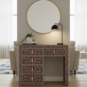 ILAHI's Bone Inlay <b>Drawer</b> Modern Design Agate Detailing <b>Storage</b> Portable Home Furniture - Product Image 1