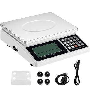 Bilancia Contapezzi Industriale Digitale Elettronica 30 kg x 1 g, Bilancia di Precisione con Funzione Tara 0.1g per Conteggio Inventario Monete, Unità G/kg/lb - Product Image 1