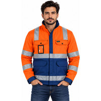 Jaket Keselamatan Visibilitas Tinggi Khusus untuk Pekerja Bersertifikasi CE Desain Rompi Reflektif Poliester Berkualitas Tinggi dengan Ritsleting