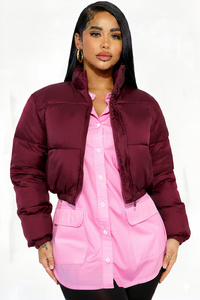 Parka con Capucha y Cremallera, Chaqueta de Plumón Brillante y Elegante para Mujer, Abrigo de Plumón Brillante, Chaqueta Acolchada Brillante, Chaqueta y Abrigo de Invierno para Mujer - Product Image 3
