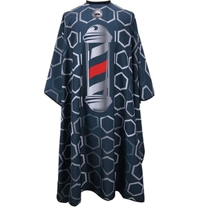 Robe de barbier imperméable en polyester style Barberpole avec détection d'aiguilles et fusion sans couture unisexe - Product Image 1