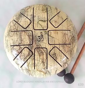 Prix de gros bols à chanter pour tambour fabriqués au Népal (639) matériau en laiton pour la décoration de yoga et la méditation - Product Image 1