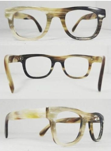 Gafas de cuerno de búfalo hechas a mano, únicas, con montura grande, de gran tamaño, de cristal, a la moda, de lujo, modernas, de color natural, para hombre y mujer - Product Image 3