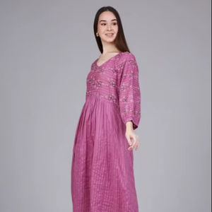 Vestido Midi de Lino Elegante para Mujer, Manga Larga, Cintura Natural, Verano 2026, Casual, Mejor Precio, Siempre a la Moda - Product Image 1