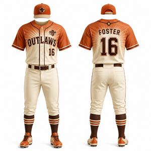 Button Front Baseball Uniform Custom Wholesale Warmup DugoutStyle SeasonReady Jersey <b>Pants</b> Set Kit Top Bottom Apparel Sportswear - Product Image 1