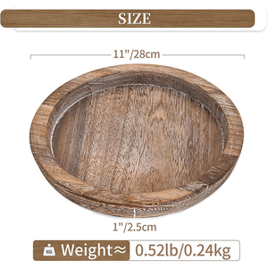 Customised Round Wooden <b>Candle</b> Plate Holder for Christmas Wedding Halloween Home Decor - Product Image 3
