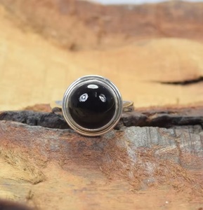 Wholesale 925 Sterling Silver Black Onyx <b>Ring</b> Natural Round Gemstone Handmade <b>Statement</b> <b>Ring</b> Elegant Fine Jewelry - Product Image 6