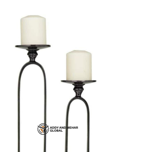 Luxury Black Bone Resin Eco-Friendly Durable <b>Candle</b> Holder <b>Set</b> Modern Decorative Pillar <b>Candle</b> Stand Christmas Valentine's Day - Product Image 2