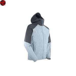 เสื้อแจ็คเก็ตกันลมน้ำหนักเบาแบบซิปเต็มตัวสำหรับผู้ชาย พิมพ์โลโก้ตามสั่ง ODM เหมาะสำหรับใส่เดินป่าท่องเที่ยวลำลองในฤดูใบไม้ร่วง และเล่นกอล์ฟ - Product Image 2