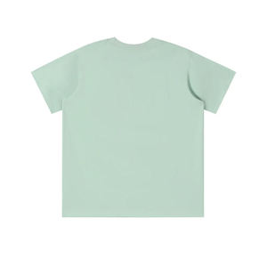 T-shirt décontracté pour homme en coton peigné personnalisé, coupe régulière, double fil épais, manches classiques, col tombant, respirant - Product Image 2