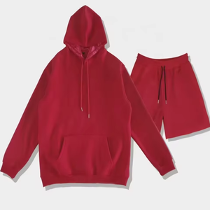 New Arrival Summer Fashion <b>Men's</b> Unisex <b>Hoodie</b> <b>and</b> <b>Shorts</b> Jogger <b>Set</b> with Custom Front Logo Waterproof Windproof Breathable - Product Image 2