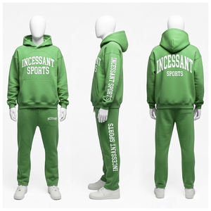 Conjunto Deportivo Unisex de Alta Calidad, Pantalones y Sudadera con Capucha, Personalizable con Logotipo, 500 g/m², Felpa Técnica, Talla Grande - Product Image 2