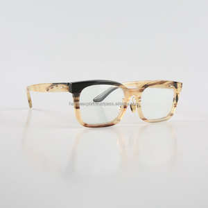Cuerno de yak natural genuino Hecho a mano Monturas de gafas rectangulares clásicas-Hombres-Mujeres-Cuerno de toro genuino 100% - Product Image 1