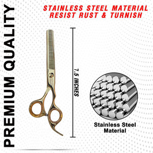 Ensemble de ciseaux à effiler professionnels pour barbier, ciseaux de coiffure pour salon, outil de coupe de cheveux, fournitures de beauté - Product Image 3