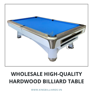 Table de billard King 9025, norme de tournoi, table de billard américaine, acier, contreplaqué solide, poches en cuir, système de retour de billes, métal - Product Image 3