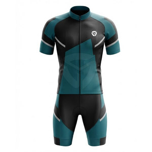 ชุดจักรยานแบบกำหนดเองสำหรับผู้ชาย เสื้อเจอร์ซีย์และกางเกงขาสั้นแบบมีสายเอี๊ยม ชุดกีฬาขายส่ง ผู้ผลิตชุดทีมจักรยาน ผู้จัดจำหน่ายเสื้อผ้ากีฬา - Product Image 2