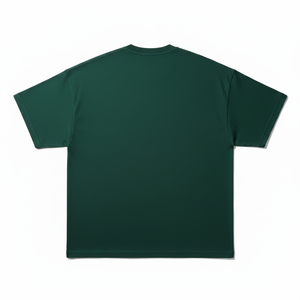 Camiseta Extra Grande para Hombre, Verde Oscuro, con Patrón de Letras en Relieve, Manga Corta, Cuello Redondo, 100% Algodón Jersey, Estilo Minimalista - Product Image 6