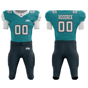 Custom American Football Uniform Full Sublimated 100% Polyester Tackle Twill Logo American Football Jersey With Integrated Pant - Product Image 1