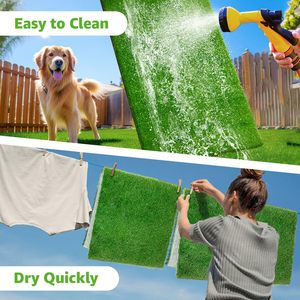 Alfombrilla de césped artificial portátil para perros, fácil de limpiar, diseño antideslizante, duradera, para apartamentos - Product Image 2