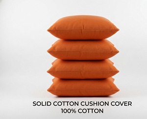 Funda de Cojín para Sofá de Algodón 100% Súper Suave, Color Sólido Personalizado, Modelos Disponibles de Doble Cara, Decoración del Hogar - Product Image 1